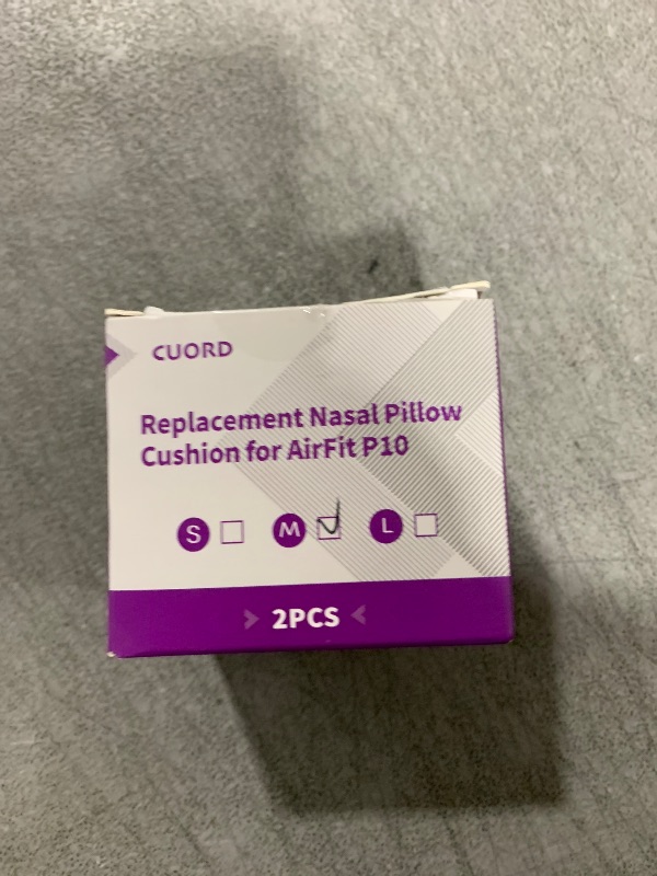 Photo 1 of Replacement Nasal Pillow Cushion for ResMed AirFit P10, FSA/HSA Eligible, Compatible with Original Airfit P10 Frame, Reliable Seal & Soft Replacement Silicone CPAP Mask Cushion, 2-Pack, Medium
