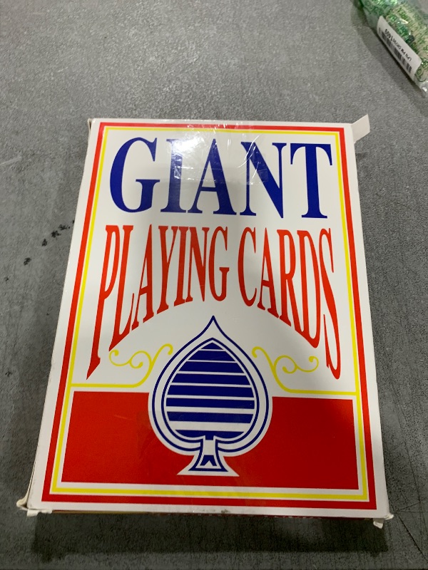 Photo 1 of Yuanhe Jumbo Giant Playing Card Deck - 8X11 Inch Large Oversized Cards - Super Big Game Theme Full Deck - For Kids, Adults, Casino Party Decorations