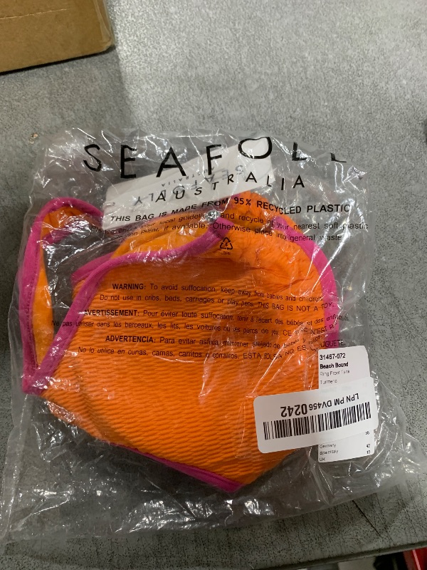 Photo 1 of Seafolly Women's Standard Ring Front Tank Bikini Top Swimsuit, Beach Bound Turmeric (SIZE UNKNOWN)
