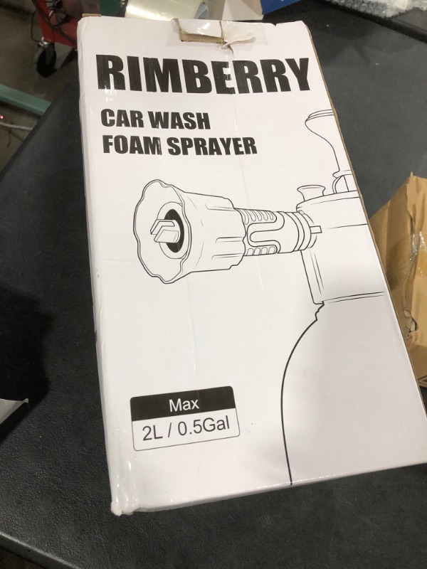 Photo 1 of RIMBERRY 0.5 Gal Hand Pump Foam Sprayer, 68 oz Car Wash Foam Sprayer, Foaming Pump Sprayer with Two Adjustable Nozzles, Microfiber Wash Mitt, Ideal for Home Cleaning, Car Detailing, Garden Watering