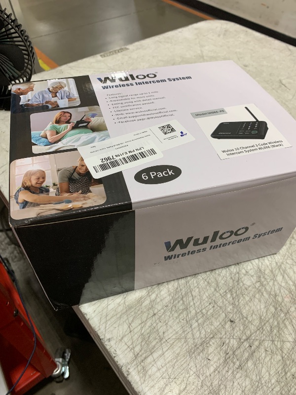 Photo 1 of Wuloo Intercoms Wireless for Home 5280 Feet Range 10 Channel 3 Code, Wireless Intercom System for Home House Business Office, Room to Room Intercom, Home Communication System (6 Packs, Black)