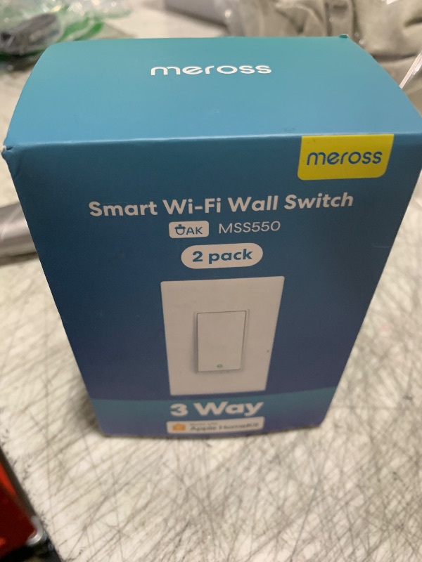Photo 1 of meross 3 Way Smart Switch, Smart Light Switch Supports Apple HomeKit, Siri, Alexa, Google Assistant & SmartThings, 2.4GHz WiFi Light Switch Neutral Wire Required, Remote Control Timer 2 Pack