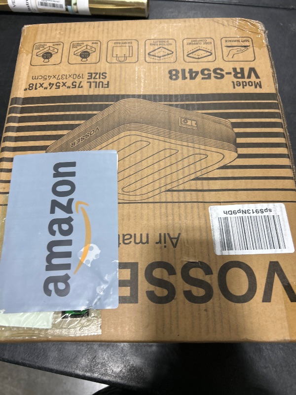 Photo 1 of VOSSER Air Mattress Full with Built in Pump,18''Inflatable Mattress of Upgraded Vertical Beams,Self Inflatable/Deflation Blow Up Mattress in 3 Mins,Flocked Top Airbed with Carry Bag for Home, Camping