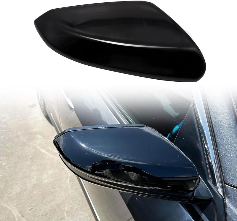 Photo 1 of Priprilod Right Passenger Side Mirror Cap Cover Compatible With Honda Civic 2016 2017 2018 2019 2020 2021 Glossy Black 76201-TBA-A11ZF 76201-TBA-A21ZG
