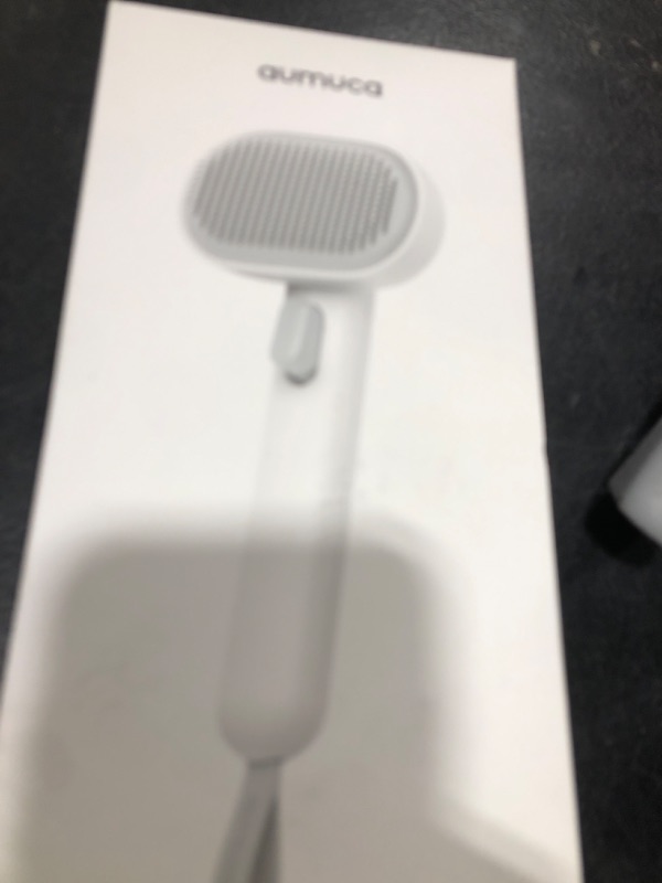 Photo 1 of aumuca Cat Brush for Shedding, Cat Brushes for Indoor Cats, Cat Brush for Long or Short Haired Cats, Cat Hair Brush Cat Grooming Deshedding Brush for Dog Kitten Horse Massage Removes Loose Fur, White