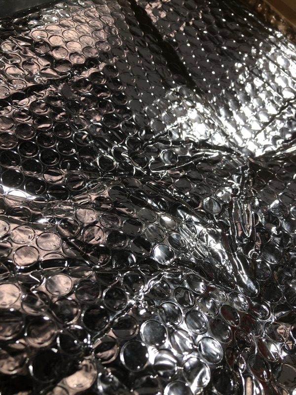 Photo 1 of Reflective Bubble Insulation Sheet, Double Side Aluminum Foil Bubble Shield, Aluminum Foil Thermal Insulation Radiant Barrier for Windows, RV, Roof, Garage Door (59IN X 8.2FT)