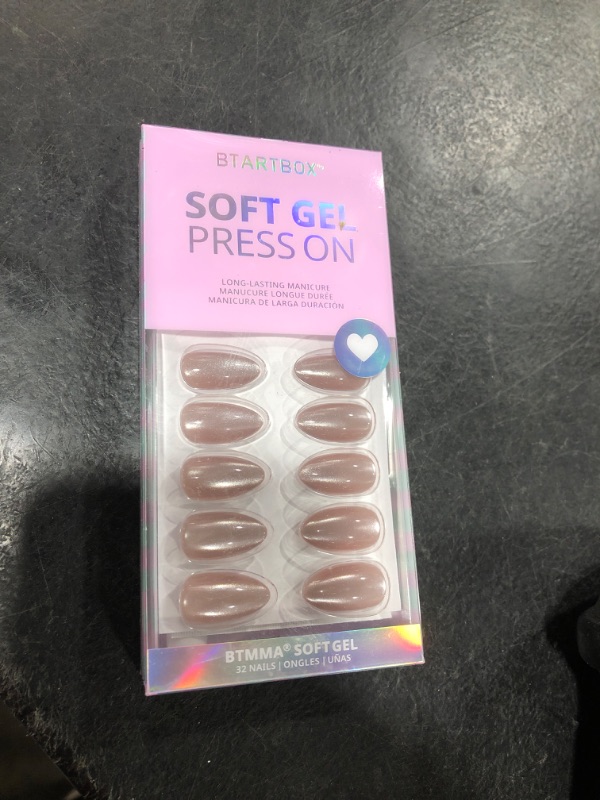 Photo 1 of Press On Nails Short - BTArtbox Almond Press On Nails, Opaque Reusable Stick On Nails, Fake Nail with Nail Glue in 16 Sizes - 30 Nail Kit, Falling Star Cat Eye