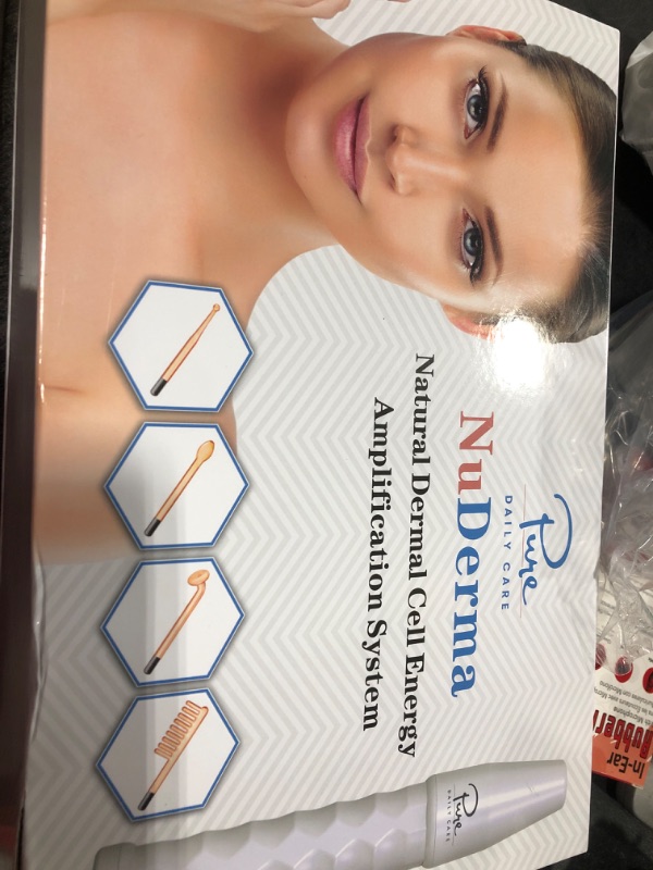 Photo 1 of NuDerma Handheld Skin Therapy Wand Machine w/Neon – Anti-Aging - Skin Tightening - Wrinkle Reducing - Dark Circles – Clarifying - Hair & Scalp Stimulator