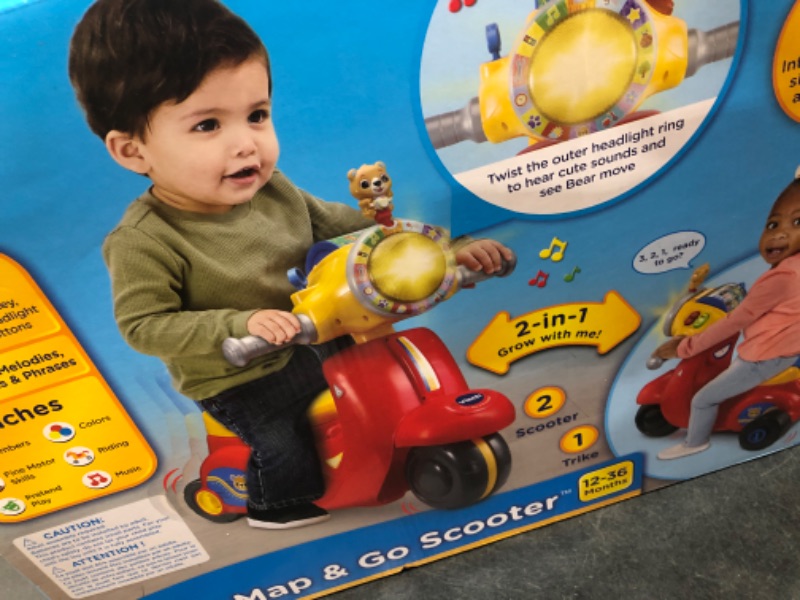 Photo 1 of VTech 2-in-1 Map and Go Scooter for Toddlers, Red