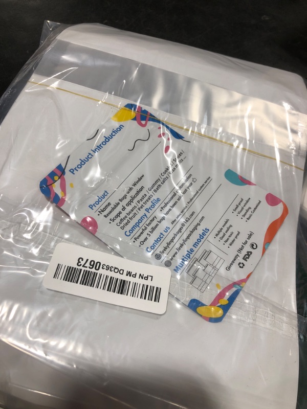 Photo 1 of 100 Pack Smell Proof Bags 7.9" x 11.8", Resealable Bags with Matte Window, Foil Pouch Stand Up Sealable Bags for Packaging?White?