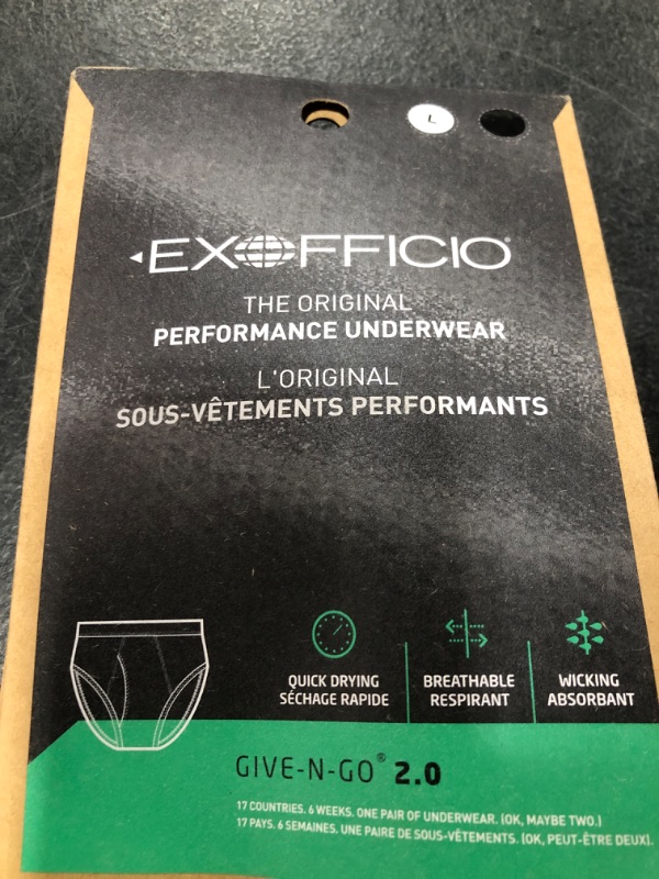 Photo 1 of ExOfficio Men's Give-N-Go 2.0 Brief, Black, Large
