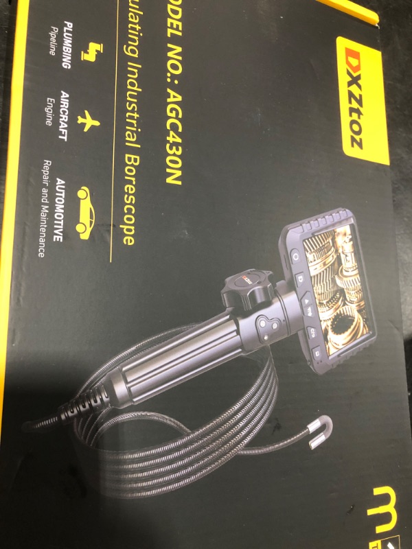 Photo 1 of Two-Way Articulating Borescope, DXZtoz Industrial Endoscope with 0.33in Articulated Snake Camera, Video Inspection Scope with Light for Automotive Aircraft Mechanics- 5.5FTLPNPMDZ1332031

