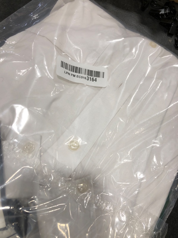 Photo 1 of Tommy Hilfiger Boys' Oxford Long Sleeve Dress Shirt, Collared Button-Down with Chest Pocket, Regular Fit, White, 16
