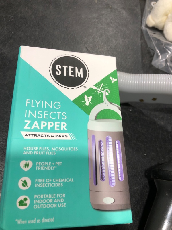 Photo 1 of STEM Flying Insect Zapper, Indoor and Outdoor Electric Fly & Mosquito Trap, Includes Micro-USB Charging Cable and Brush for Cleaning