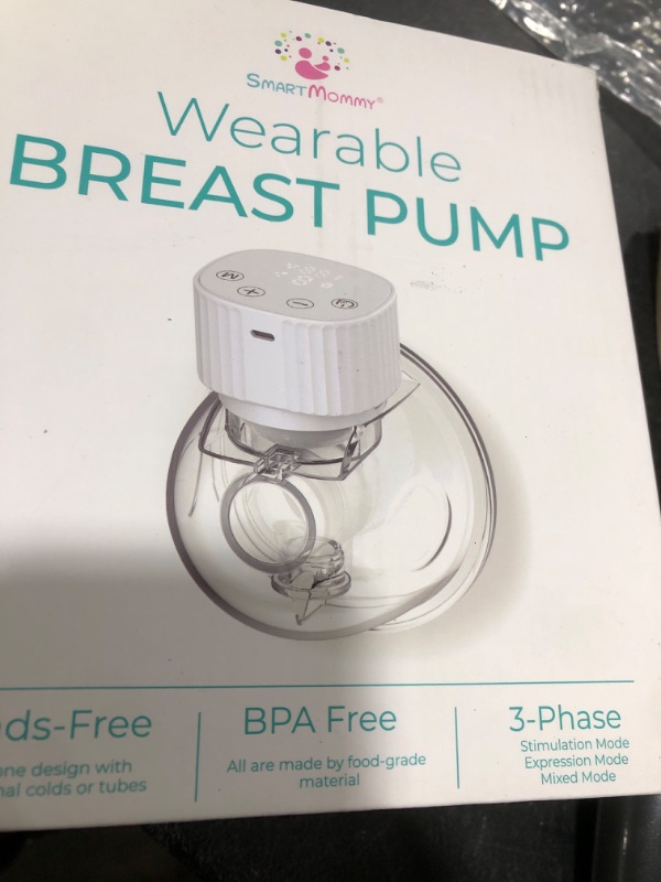 Photo 1 of Smart Mommy Wearable Breast Pump, Hands Free Breast Pump- Electric, LCD, High Technology 3 Modes, 9 Levels- Noise Reduction, Painless and Skin Friendly, BPA Free,(Single)