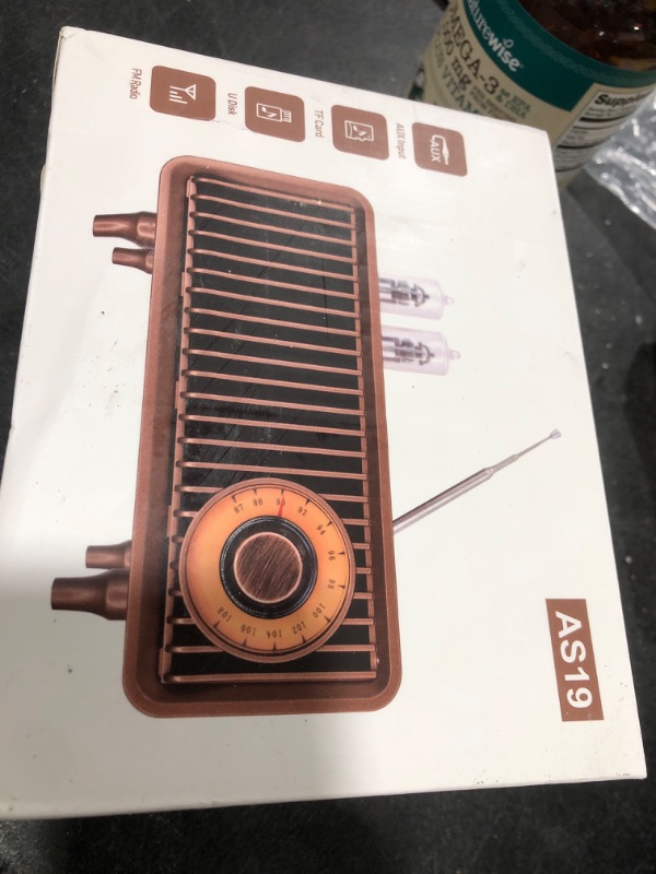 Photo 1 of COLSUR Retro Bluetooth Speaker, Vintage Radio, bass, Bluetooth 5.1 Wireless Connection, Suitable for Home Office, Outdoor Party, Portable Speaker, Suitable for iPhone, Android Speaker