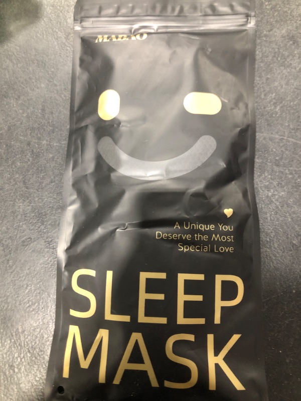 Photo 1 of MABAO Sleep Mask for Side Sleeper, Eye Mask for Sleeping Women Men, 3D Contoured Cup No Eye Pressure 100% Light Blocking Sleeping Mask with Adjustable Strap Night Blindfold Flight, Travel, Nap, Black