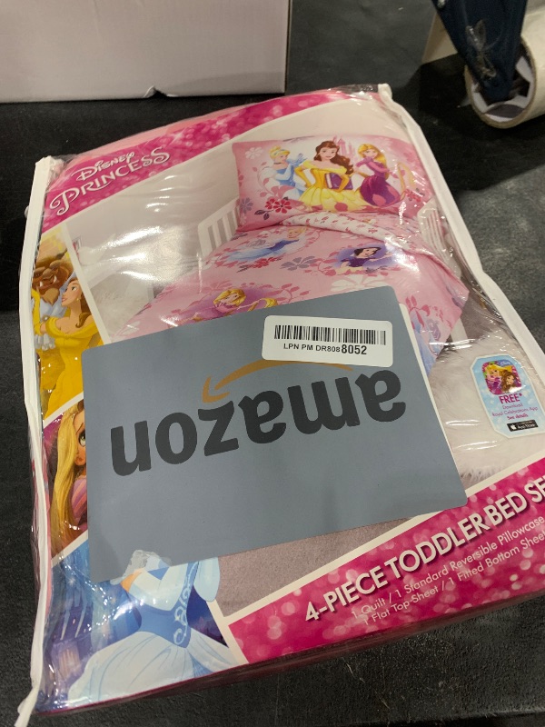 Photo 1 of Disney Pretty Princess Toddler Bed, 4 Piece Set, Pink