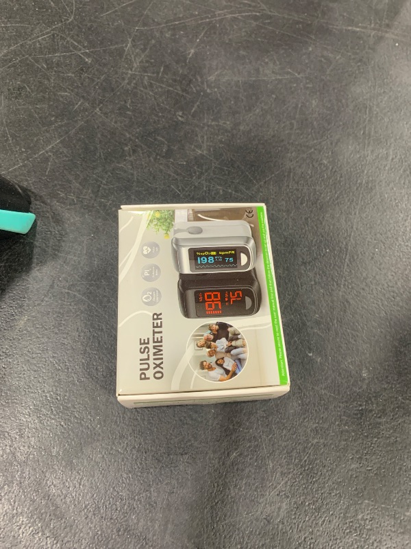 Photo 1 of Fingertip Pulse Oximeter Blood Oxygen Monitor Pulse Ox, Heart Rate and Fast Spo2 Reading Oxygen Meter with OLED Screen Included Batteries and Lanyard