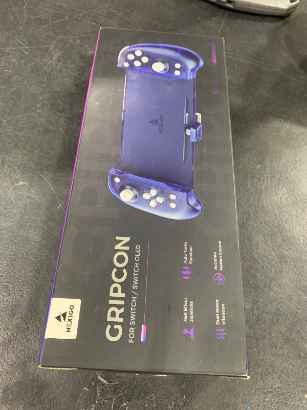 Photo 1 of NexiGo Hall Effect Gripcon with Kickstand and HDMI Out for TV Docking, Hall Sensing Joystick for Switch/Switch OLED, Handheld Mode, 4K/1080P Supported HDMI and USB 3.0 Port, Blue