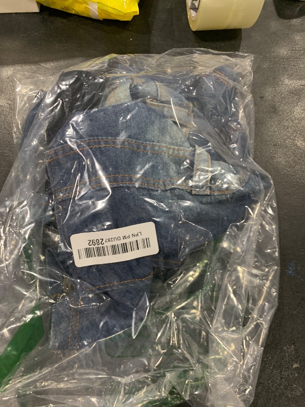 Photo 1 of Dog Shirts Clothes Denim Overalls, Pet Jeans Onesies Apparel, Puppy Jean Jacket Sling Jumpsuit Costumes, Fashion Comfortable Blue Pants Clothing for Small Medium Dogs Cats Boy Girl (Blue, Large)
