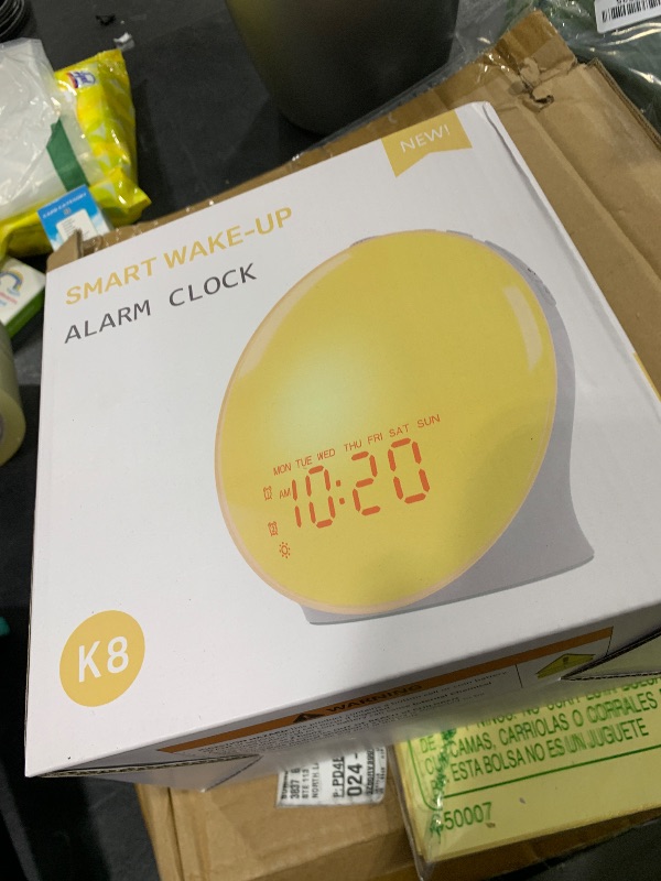 Photo 1 of Wake Up Light Sunrise Alarm Clock for Kids, Heavy Sleepers, Bedroom, with Sunrise Simulation, Sleep Aid, Dual Alarms, FM Radio, Snooze, Nightlight, Daylight, 7 Colors, 7 Natural Sounds, Ideal for Gift