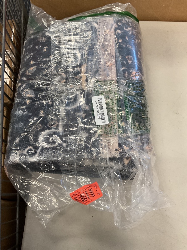Photo 4 of YesRug 3x5 Area Rugs, Boho Washable Rug for Bedroom Living Room Office Kitchen, Distressed Vintage Small Rug Retro Non Slip Carpet, Black