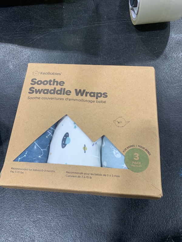 Photo 1 of 3-Pack Organic Baby Swaddle Sleep Sacks - Swaddles for Newborns, Infant 0-3 Months, Baby Girls, Boys, Soft & Snug Newborn Sleep Sack, Nursery Swaddling Blankets (Galaxy)