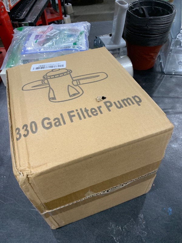 Photo 1 of Filter Pump for Above Ground Pools 330 GPH Filter for Inflatable Swimming Pool Pump Crystal Clear Filter Pump with 2 Cartridges
