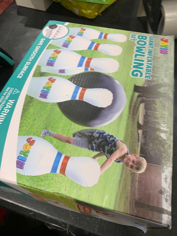 Photo 1 of JOYIN Giant Inflatable Bowling Set for Kids and Adults, Christmas Birthday Party Games, Kids Education Motor Skills Toys