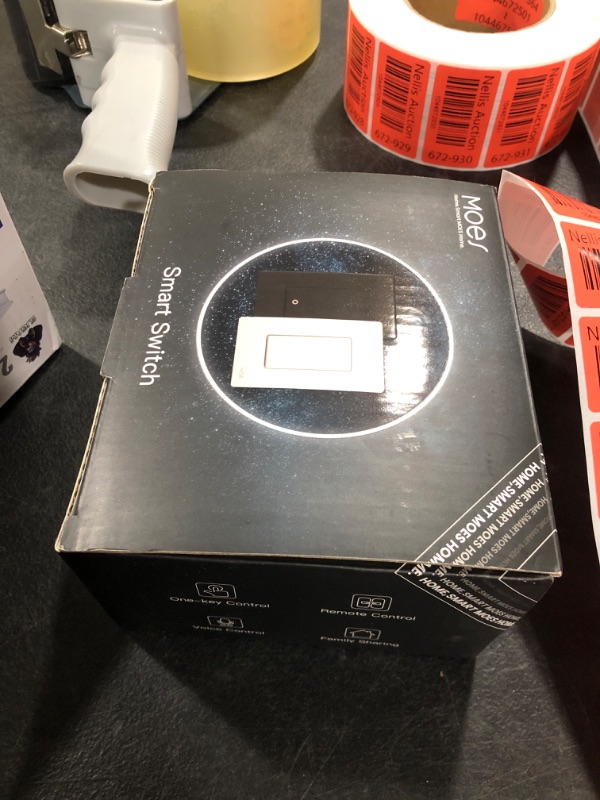 Photo 1 of MOES Smart 3 Way/Single Pole Light Switch, 2.4GHz WiFi Smart Wall Switch, Needs Neutral Wire, Smart Life/TUYA APP Control, Timer and Schedule, Voice Control with Alexa/Google Home, White 2 Gang