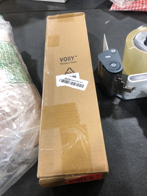 Photo 1 of VOIIY Curtain Rods for Windows 48 to 84 Inch(4-7 Feet),Black 1'' Diameter Drapery Rods with End Cap Style Design,Modern Adjustable Heavy Duty Curtain Rod,Size:36''-88''