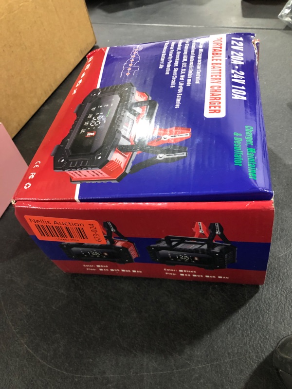 Photo 1 of YONHAN Battery Charger 0-20A 12V/24V LiFePO4 Lead Acid Fully Automatic Battery Maintainer, Car Battery Trickle Charger Automotive w/Battery Repair, Winter Mode, for AGM, STD, Gel, Deep Cycle Batteries