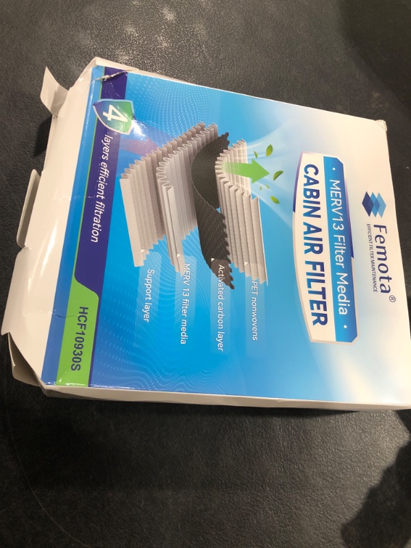 Photo 1 of Femota MERV 13 Cabin Air Filter with Activated Carbon, CF10930 for Subaru Crosstrek, Forester, Impreza, WRX, WRX STI, XV Crosstrek.
