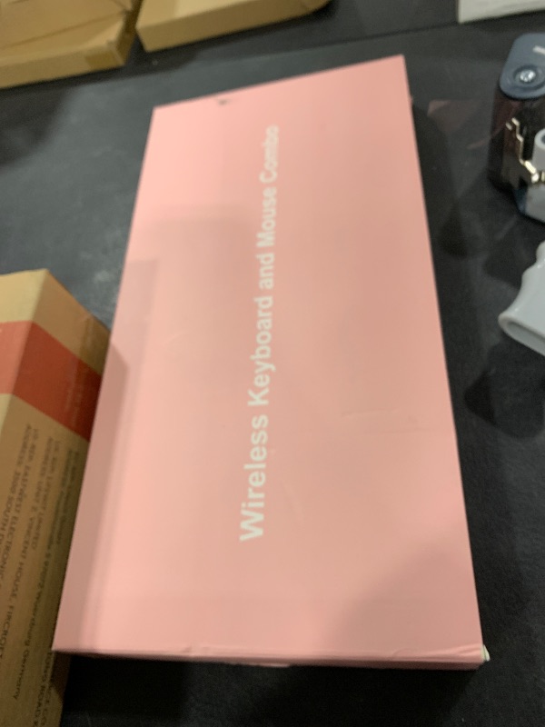 Photo 1 of Links9+ Wireless Keyboard and Mouse, Full-Size Retro Typewriter Keyboard with Round Keycaps, 2.4GHz for Windows, Mac, Laptop, PC, Desktop (Pink Colorful)