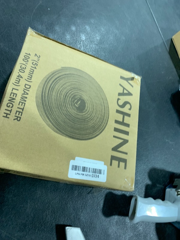 Photo 1 of YASHINE PVC Drain HOSE 2"*100ft, Pool Backwash Hose, Heavy Duty Reinforced Blue PVC Lay Flat Water, For Swimming Drain Pools and Clean Filters, with 2 Clamp