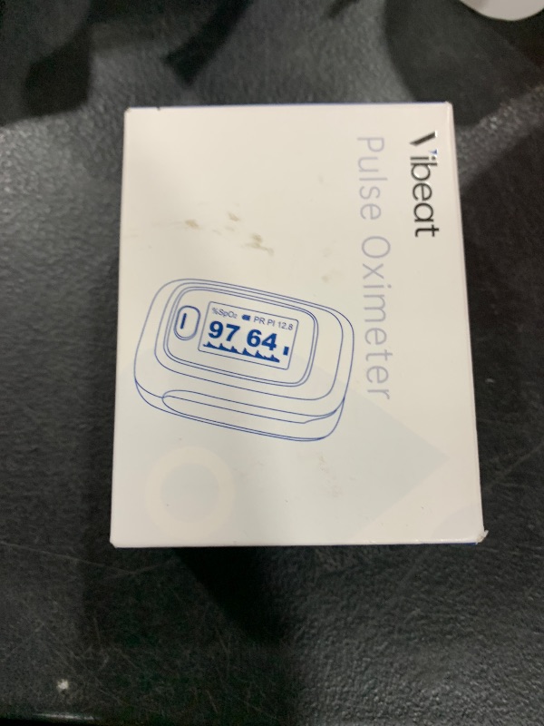 Photo 1 of Vibeat Fingertip Pulse Oximeter, Blood Oxygen Saturation Monitor| O2 Meter, Portable SPO2 & Pulse Rate Monitor, Batteries and Lanyard Included