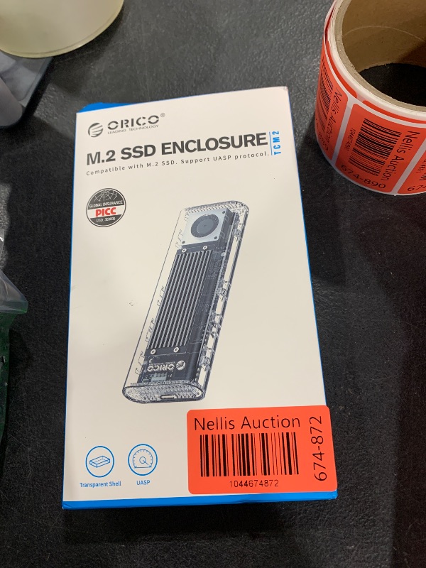 Photo 1 of ORICO 40Gbps M.2 NVMe SSD Enclosure with Built-in Cooling Fan, Tool-Free External Hard Drive Enclosure, Support 2230 2242 2260 2280(M Key), Compatible with Thunderbolt 3/4 USB4/3.2/3.1/3.0/2.0-TCM2U4