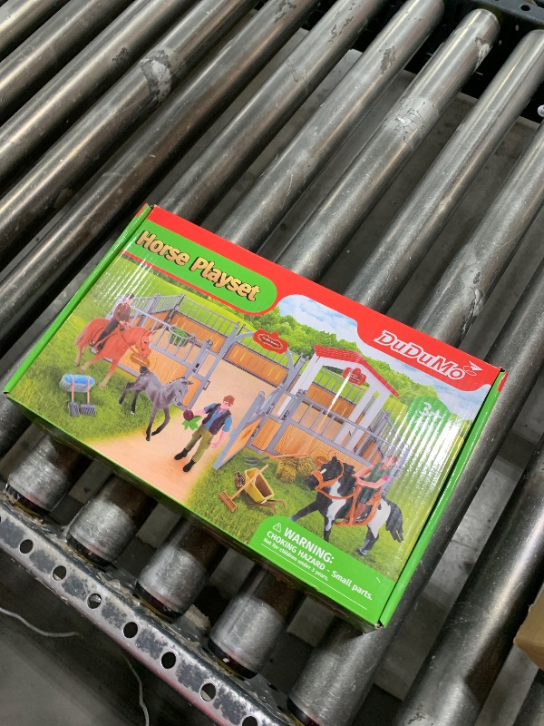 Photo 1 of DuDuMo Horse Stable Playset, Horse Gifts for Girls and Boys with 3 Horses and 2 Riders, Horse Toys Set Farm Animals Toys for Kids 3 4 5 6 7 8+ (Horse Playset 1)