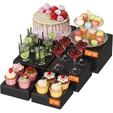 Photo 1 of Lifewit 6", 7", 7.8" Buffet Risers and Stands, Food Risers for Buffet Table, Catering Dessert Cake Stand for Party, Collectibles Jewelry Display Stand, White Cube Boxes Nesting Risers, 6 PCS