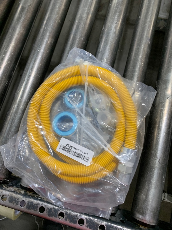 Photo 1 of Puxyblue [2025 NEW] 72" Flexible Gas Line Kit for Dryer Stove Range Flexible Stainless Steel Gas Dryer Kit - 3/4" OD(5/8" ID) Dryer Gas Line with Connector 3/4" FIP & 1/2" MIP & 3/4" MIP Fitting