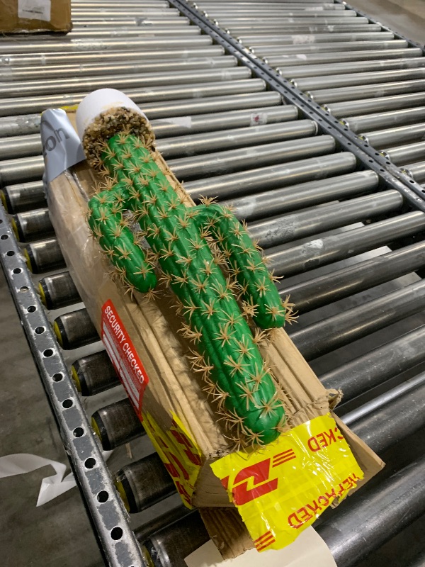 Photo 1 of ABOOFAN Artificial Saguaro Cactus in Pot Large Fake Cacti in Plastic Planter Faux Tall Potted Plants, 43X11cm