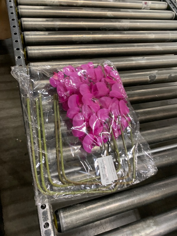 Photo 1 of FagusHome 32 Inch Artificial Phalaenopsis Flowers 6 Pcs Artificial Orchid Flowers Stem Plants 