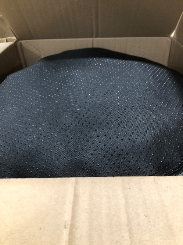 Photo 1 of HIGOGOGO Round Stuffed Pouf Ottoman, Corduroy Poufs with Foam Chunk Filling, Furry and Fluffy Pouf Foot Stool Storage Ottoman, 20 X 15 Floor Poufs Foot Rest for Living Room, Dark Grey