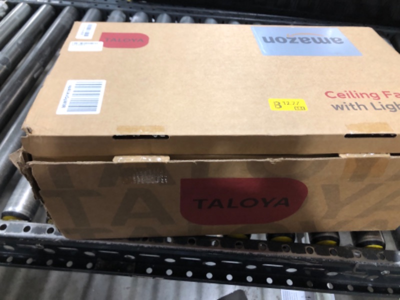 Photo 1 of TALOYA 52 inch Ceiling Fans with Lights,Remote Control Multifunctional Quiet Fan with Three Color Temperature and Dimmable Light with Reversible Blades White
