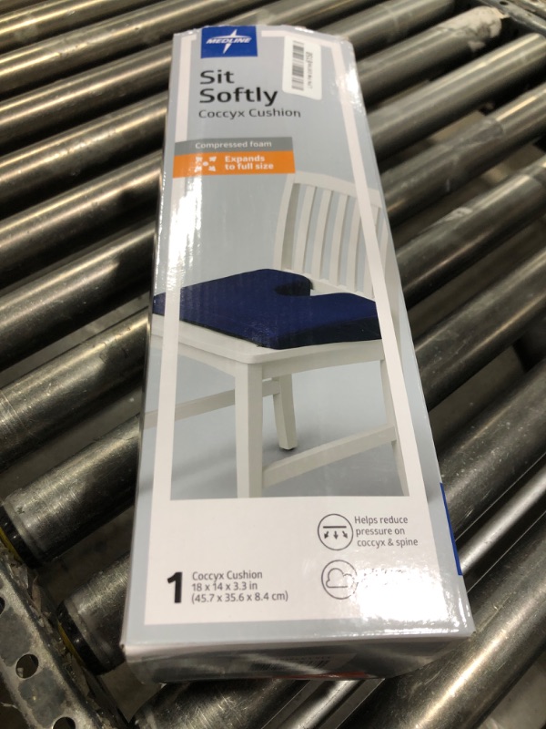 Photo 1 of Medline Seat Cushion to Relieve Pressure and Lower Back Pain, Tailbone and Sciatica Issues, Coccyx Cushion is Tilted to Restore Natural Curve of Spine, Office Chair Cushion with Open Tailbone Area