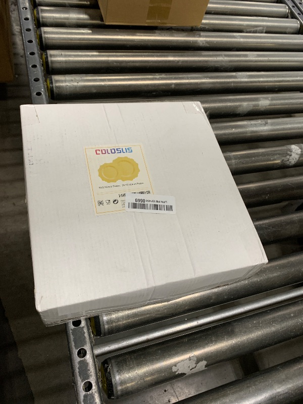 Photo 1 of COLOSUS Disposable Lemon Yellow Plastic Plates 60Pcs, Light Baby Yellow Party Plates, Heavy Duty 30 Dinner plate 10.5” 