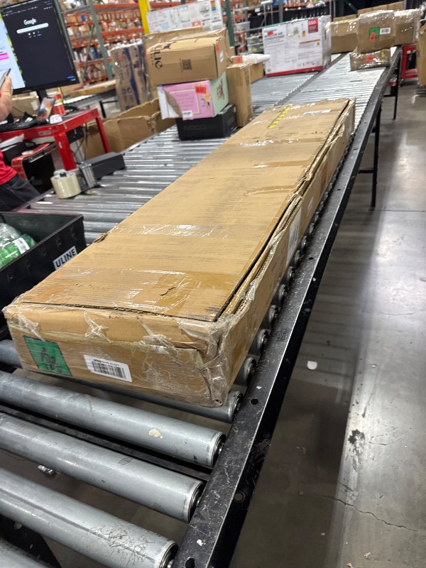 Photo 1 of OLEVS Queen Bed Frame Metal Platform Bed Queen Size with 2-Tier Storage and LED Light Headboard