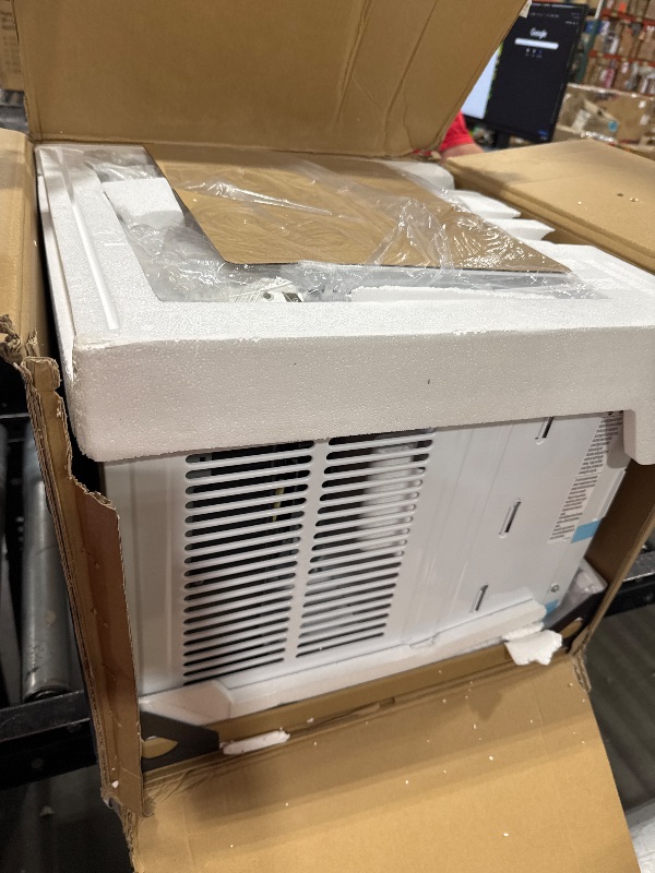 Photo 1 of GE AWCS10WWA Window Air Conditioner, Wi-Fi Enabled, Energy-Efficient Cooling for Medium Rooms up to 450 sq ft, Easy Install Kit, Control Using Remote or Smartphone App, New 10,000 BTU, White