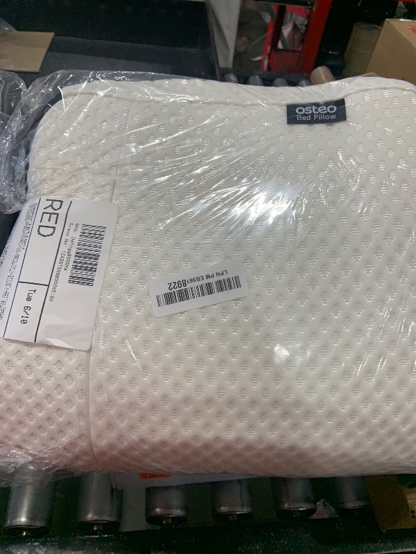 Photo 1 of Osteo Cervical Pillow for Neck Pain Relief, Hollow Design Odorless Memory Foam Pillows with Cooling Case, Adjustable Orthopedic Bed Pillow for Sleeping, Support for Side Back Sleepers